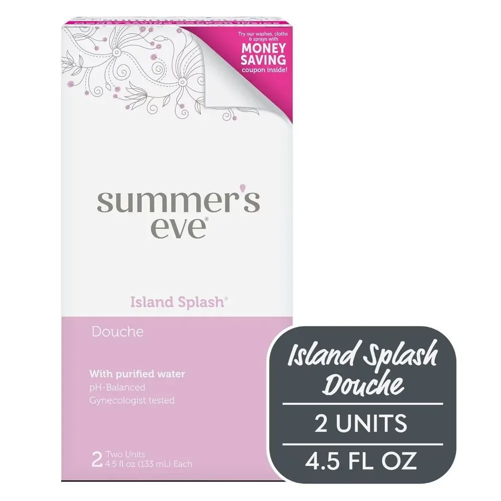 Summer's Eve Island Splash Cleansing Douche 2ct pH Balanced 4.5 oz Each
